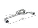 RAGAZZON REAR TUBE GR. N STAINLESS STEEL DOUBLE WITH ROUND TERMINALS 90MM BMW SERIE1 F21 118I 125KW - N13 2011-2015