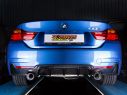 POSTERIORE INOX TERMINALI ROTONDI 2X80MM SFALSATI RAGAZZON BMW SERIE4 F32 COUPÈ 428I N20 180KW 2013-2016