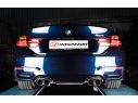 TUBO CENTRALE IN INOX+POSTERIORE SDOPPIATO TERMINALI ROTONDI 2X80MM RACE LINE CON VALVOLE BMW M4 F82 COUPÈ 3.0 317KW 2014-2019