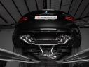 TUBO CENTRALE INOX+POSTERIORE SDOPPIATO TERMINALI ROTONDI 2X90MM CARBONIO CON VALVOLE BMW M2 F87 COUPÈ 3.0 272KW 2015-06/2018