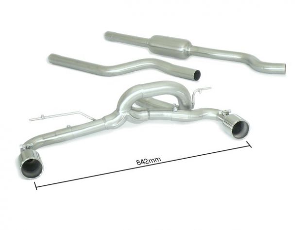 RAGAZZON CENTRAL + DOUBLE REAR TUBE ROUND TERMINALS 90MM BMW SERIE1 F20 114D 70KW-N47 2011-15