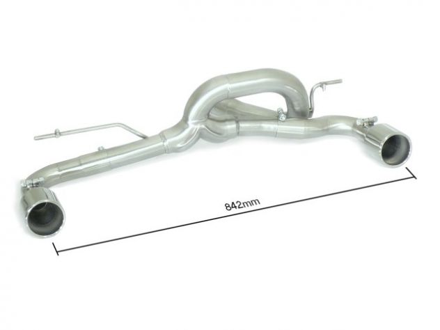 RAGAZZON REAR TUBE GR. N STAINLESS STEEL DOUBLE WITH ROUND TERMINALS 90MM BMW SERIE1 F20 114D 70KW - N47 2011-2015