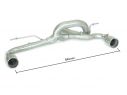 TUBO POSTERIORE GR. N INOX SDOPPIATO TERMINALI ROTONDI 90MM RAGAZZON BMW SERIE1 F21 114D 70KW - N47 2012-2015