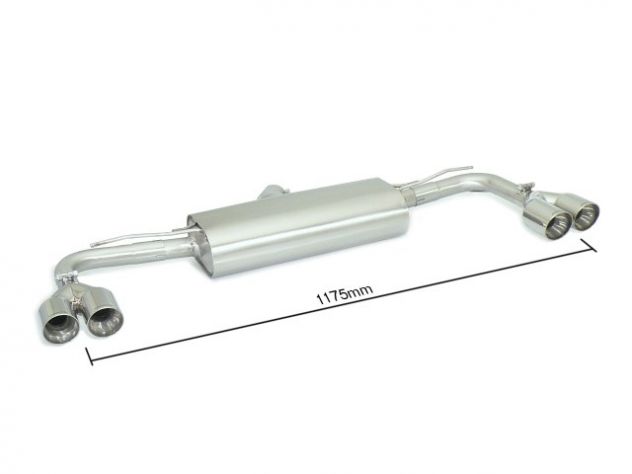 POSTERIORE INOX SDOPPIATO TERMINALI ROTONDI 2X80MM SFALSATI RAGAZZON BMW X3 F25 XDRIVE 20D 135KW 11/2010-2014