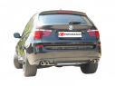 POSTERIORE INOX SDOPPIATO TERMINALI ROTONDI 2X80MM SFALSATI RAGAZZON BMW X3 F25 XDRIVE 20D 135KW 11/2010-2014