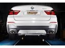 POSTERIORE INOX SDOPPIATO TERMINALI ROTONDI 2X80MM SFALSATI RAGAZZON BMW X4 F26 XDRIVE 20D 140KW 2014+