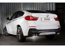 POSTERIORE INOX SDOPPIATO TERMINALI ROTONDI 2X80MM SFALSATI RAGAZZON BMW X4 F26 XDRIVE 30D 190KW 2014+