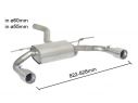 RAGAZZON DOUBLE STAINLESS STEEL REAR WITH 90MM ROUND TERMINALS BMW SERIE4 F32 COUPÈ 420D - 420D XDRIVE 135KW 2013-2015