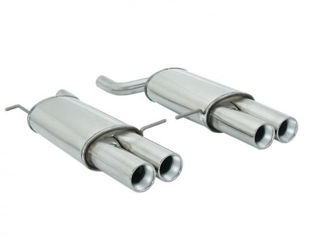 RAGAZZON DOUBLE STAINLESS STEEL REAR WITH ROUND TERMINALS 2X90MM BMW X5 E53 3.0D 135 KW + RESTYLING 2001-02/2007