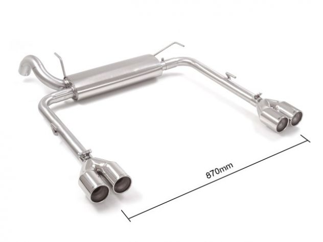 RAGAZZON DOUBLE STAINLESS STEEL REAR WITH ROUND TERMINALS 2X80MM FIAT TIPO 356 STATION WAGON 1.6MJT 88KW 2016+