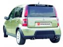 POSTERIORE INOX SDOPPIATO TERMINALI ROTONDI 90MM RAGAZZON FIAT PANDA II 169 1.4 16V 100HP 10/2006+