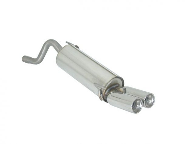 RAGAZZON STAINLESS STEEL REAR WITH ROUND TERMINALS 2X80MM FIAT GRANDE PUNTO 199 1.4 TJET 88KW 2007+