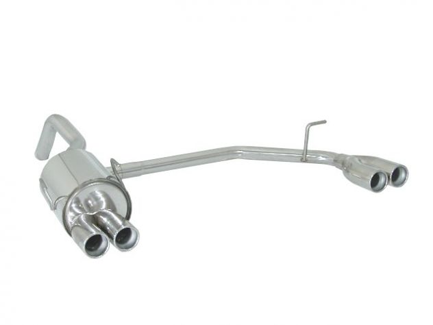 RAGAZZON DOUBLE STAINLESS STEEL REAR WITH ROUND TERMINALS 2X70MM FIAT 500 312 1.4 16V 74KW 07/2007-2013