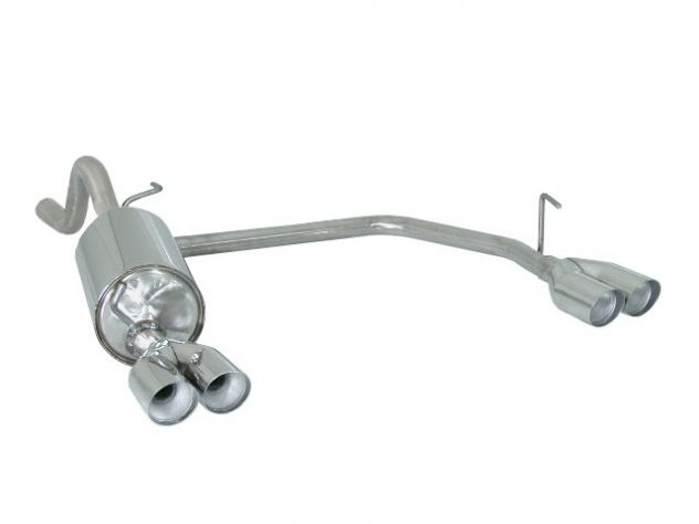 RAGAZZON DOUBLE STAINLESS STEEL REAR WITH ROUND TERMINALS 2X80MM SPORT LINE FIAT GRANDE PUNTO 199 1.4 16V 70KW 09/2005+