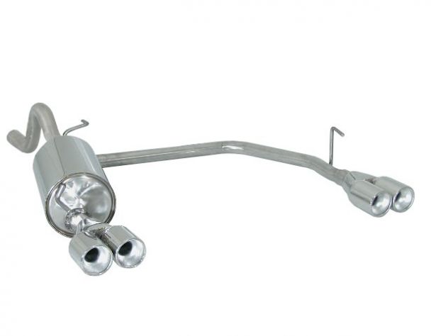 RAGAZZON DOUBLE STAINLESS STEEL REAR WITH ROUND TERMINALS 2X80MM FIAT GRANDE PUNTO 199 1.2 48/51KW - 1.4 57KW 09/2005+