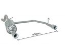 RAGAZZON DOUBLE STAINLESS STEEL REAR WITH 90MM ROUND TERMINALS FIAT PUNTO EVO 199 1.2 48/51KW - 1.4 57KW 10/2009+