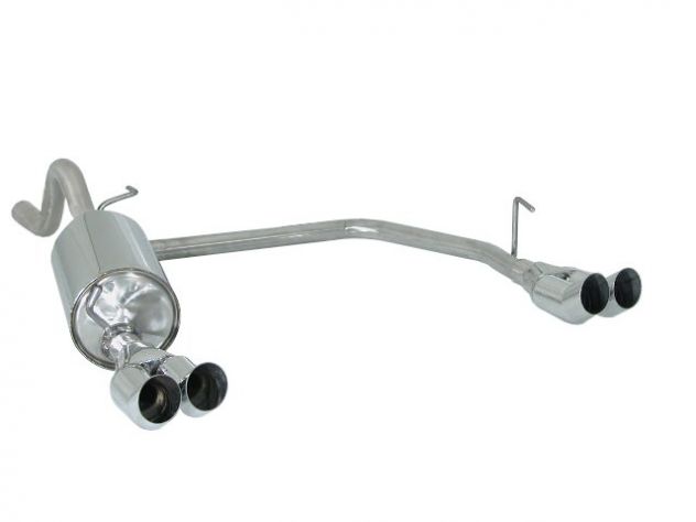 RAGAZZON DOUBLE STAINLESS STEEL REAR WITH ROUND DTM 2X70MM TERMINALS FIAT GRANDE PUNTO 199 1.2 48/51KW - 1.4 57KW 09/2005+