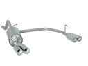 RAGAZZON DOUBLE STAINLESS STEEL REAR WITH ROUND TERMINALS 2X80MM RACING FIAT GRANDE PUNTO 199 1.2 48/51KW - 1.4 57KW 09/2005+