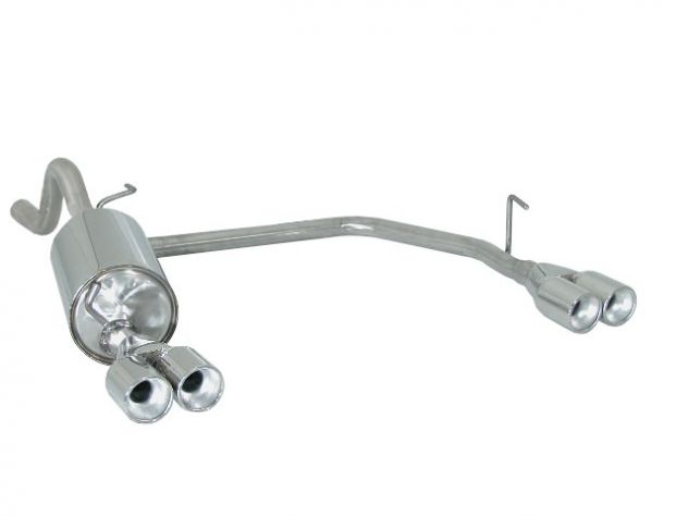 RAGAZZON DOUBLE STAINLESS STEEL REAR WITH ROUND TERMINALS 2X80MM FIAT GRANDE PUNTO 199 1.3 MULTIJET 16V 55/66KW 09/2005+