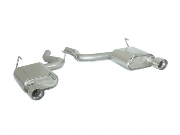 RAGAZZON DOUBLE STAINLESS STEEL REAR WITH ROUND TERMINALS 102MM SPORT LINE FORD MUSTANG MK6 COUPÈ 2.3I ECOBOOST 233KW 2015-2018