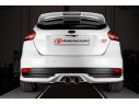 POSTERIORE INOX TERMINALI ROTONDI CENTRALI 100MM CARBONIO RAGAZZON FORD FOCUS MK3 DYB ST 2.0T 184KW 2011+