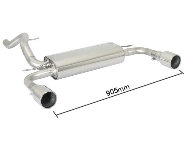 RAGAZZON DOUBLE STAINLESS STEEL REAR WITH ROUND TERMINALS 102MM FORD FOCUS MK3 DYB 1.6 ECOBOOST 110KW 03/2011-2015