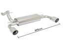 RAGAZZON DOUBLE STAINLESS STEEL REAR WITH ROUND TERMINALS 102MM SPORT LINE FORD FOCUS MK3 DYB 1.6 ECOBOOST 110KW 03/2011-2015