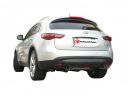 POSTERIORE INOX SDOPPIATO TERMINALI ROTONDI 102MM SPORT LINE RAGAZZON INFINITI FX S51 FX37 3.7 V6 235KW 10/2008+