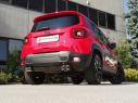 POSTERIORE INOX SDOPPIATO TERMINALI OVALI 135X90MM SPORT LINE RAGAZZON JEEP RENEGADE 1.3 T4 110KW 2018+