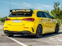 RAGAZZON REAR TUBE GR. N SPLIT ROUND TERMINALS 4/100MM STAGGERED CARBON MERCEDES CLASSE A W177 AMG A35 4MATIC 225KW 2018+