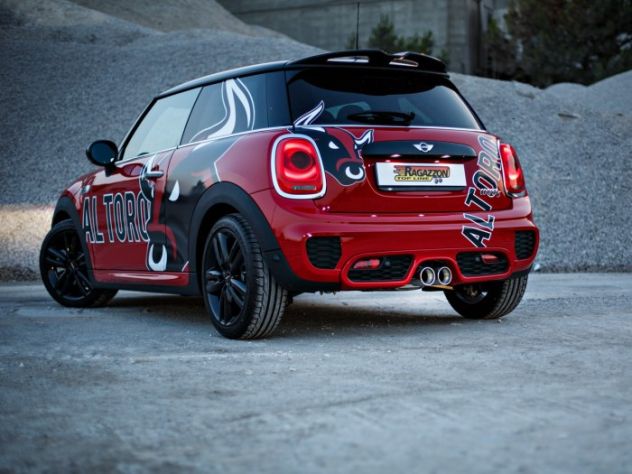 POSTERIORE INOX TERMINALI CENTRALI 129MM SPORT LINE RAGAZZON MINI F56 COOPER S 2.0 141KW 2014-07/2018