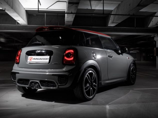 POSTERIORE GR. N INOX TERMINALI CENTRALI 129MM SPORT LINE RAGAZZON MINI F56 JCW 2.0 170KW 2014-07/2018