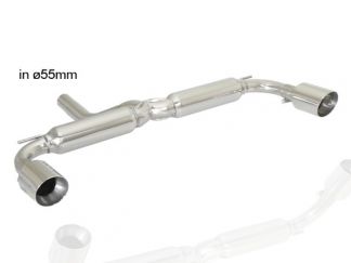 RAGAZZON DOUBLE STAINLESS STEEL REAR WITH ROUND TERMINALS 102MM SPORT LINE MINI R60 COUNTRYMAN 2.0 COOPER SD 105KW 2011+