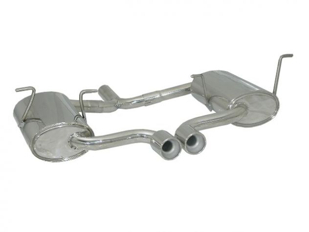 RAGAZZON STAINLESS STEEL REAR WITH 2X80MM ROUND CENTRAL TERMINALS MINI R53 COOPER S 1.6 I 120KW/125KW 2002-10/2006