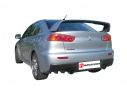 POSTERIORE INOX SDOPPIATO TERMINALI ROTONDI 102MM SPORT LINE RAGAZZON MITSUBISHI LANCER EVO X 2.0 TURBO 217KW 08/2008+