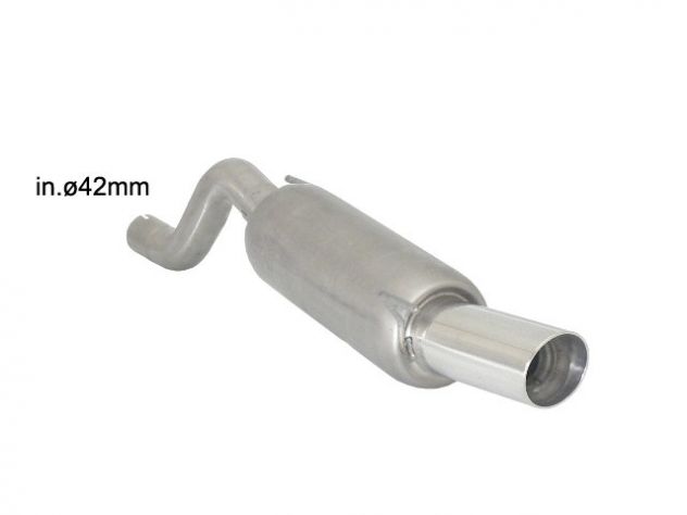 RAGAZZON STAINLESS STEEL REAR WITH ROUND TERMINAL 90MM SPORT LINE OPEL CORSA D 1.2 51KW 2009-2014