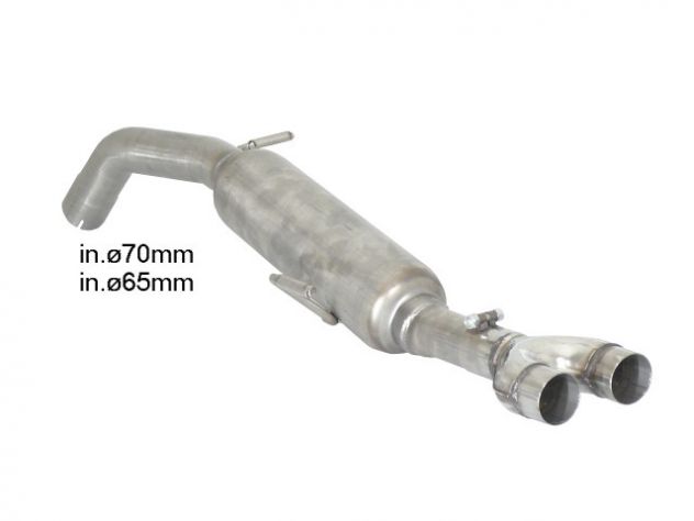 POSTERIORE INOX GR. N TERMINALI ROTONDI 2X60MM RAGAZZON PEUGEOT RCZ 1.6 TURBO 147KW 2010-2015