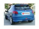 POSTERIORE INOX SDOPPIATO TERMINALI ROTONDI 2X80MM RACING RAGAZZON PEUGEOT 206 RC 2.0 16V 130KW 2003+