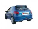 POSTERIORE INOX SDOPPIATO TERMINALI ROTONDI 2X80MM RACING RAGAZZON PEUGEOT 206 RC 2.0 16V 130KW 2003+