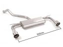 RAGAZZON DOUBLE STAINLESS STEEL REAR WITH ROUND TERMINALS 102MM SPORT LINE SEAT LEON MK3 5F 1.5TSI FR 96/110KW 09/2018-2020