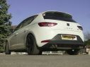 RAGAZZON DOUBLE STAINLESS STEEL REAR WITH ROUND 2X80MM STAGGERED TERMINALS SEAT LEON MK3 5F 1.6TDI 85KW 2016+