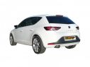 RAGAZZON DOUBLE STAINLESS STEEL REAR WITH ROUND 2X80MM STAGGERED TERMINALS SEAT LEON MK3 5F 2.0TDI FR 110KW 2013+