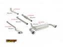 TUBO CENTRALE GR.N INOX SENZA SILENZIATORE DA INSTALLARE SU POSTERIORE ORIGINALE RAGAZZON TOYOTA GT86 2.0 147KW 2012+