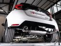 POSTERIORE INOX SDOPPIATO TERMINALI ROTONDI 100MM CARBONIO RAGAZZON TOYOTA YARIS GR GR-FOUR 1.6 192KW 2020+