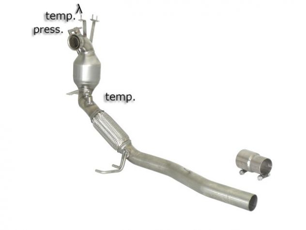 CATALIZZATORE GR. N CON TUBO SOSTITUZIONE FILTRO ANTIPARTICOLATO RAGAZZON VW MAGGIOLINO 2.0TDI 103KW 02/2012-2014