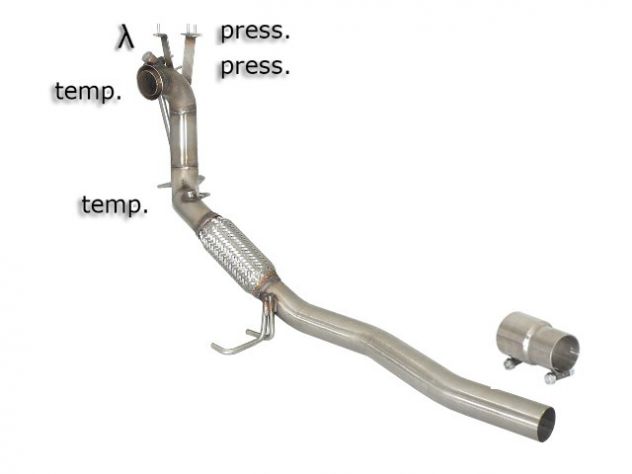 RAGAZZON HOSE REPLACEMENT CATALYST AND PARTICULATE FILTER GR. N INOX VW PASSAT CC 2.0TDI 103/125KW 06/2008+