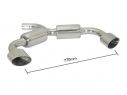 RAGAZZON DOUBLE STAINLESS STEEL REAR WITH 135X90MM SPORT LINE OVAL TERMINALS VW SCIROCCO 13 2.0TDI DPF 125KW 2008-2012