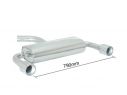 POSTERIORE INOX SDOPPIATO TERMINALI ROTONDI 102MM RAGAZZON VW GOLF MK5 1.9TDI DPF 66KW/77KW - 2.0TDI DPF 103KW 12/2004-10/2008