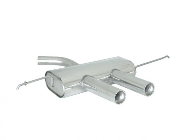 RAGAZZON STAINLESS STEEL REAR WITH CENTRAL TERMINALS 90MM VW GOLF MK5 1.9TDI 66KW/77KW - 2.0TDI 100KW/103KW 05/2003-10/2008