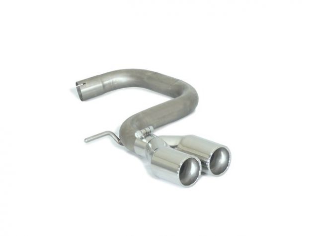 TUBO POSTERIORE GR. N INOX TERMINALI ROTONDI 2X80MM SFALSATI RAGAZZON VW SCIROCCO 13 2.0TDI DPF 103KW 2008-2014